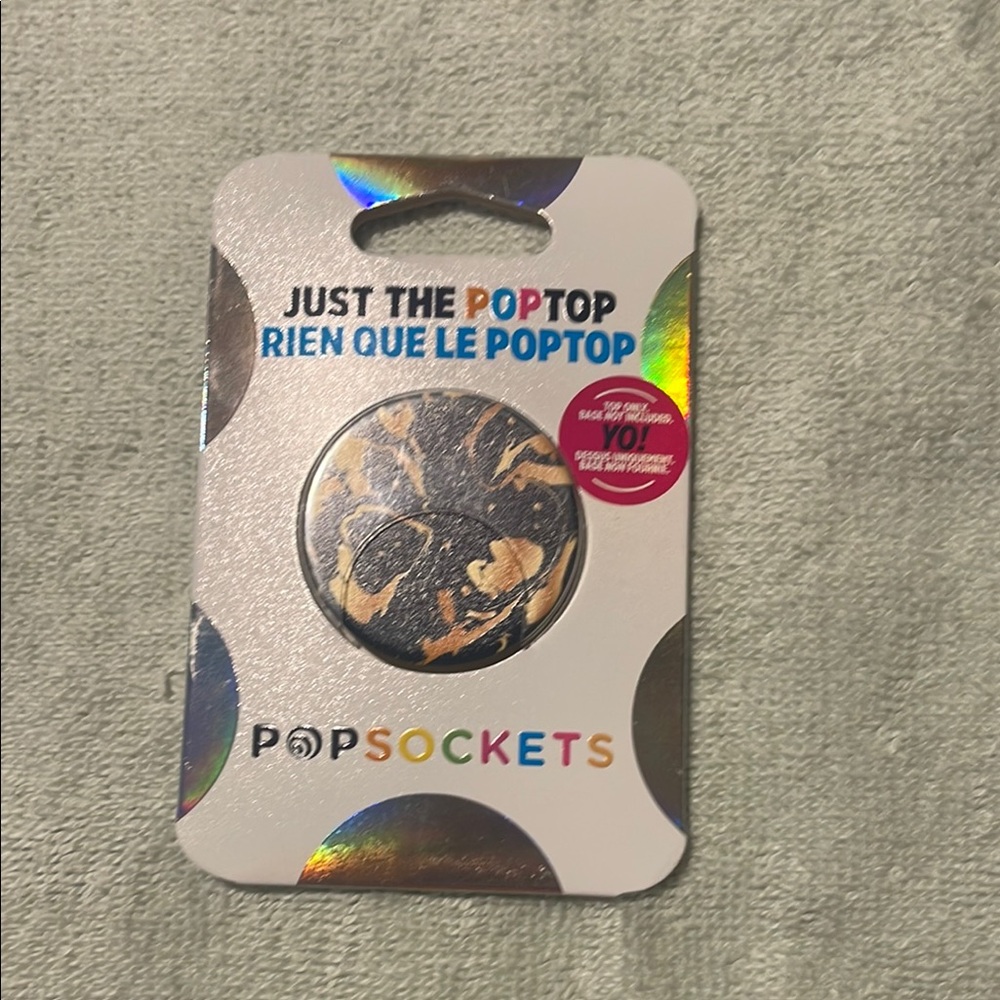 PopSocket Black and Gold Phone Cover